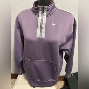 Nike ThermaFit Womens Small Lavender Half ZIP Sweatshirt